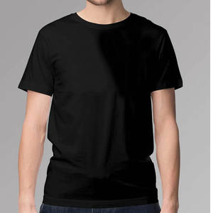 Camiseta de cuello redondo de mezcla de algodón transpirable suave y respetuosa con el medio ambiente, Camiseta básica lisa ajustada de ajuste a medida - Product Image 6