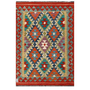 พรมกิลิมไมมาณา อัฟกานิสถาน ขนาด 149 x 102 ซม. พรมและชุดพรมแบบดั้งเดิมของชาวอัฟกัน - Product Image 1