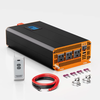 Convertisseur d'énergie solaire à onde sinusoïdale pure 1000W 2000W 3000W 4000W 12V 24V CC vers 110V 60HZ CA, onduleur monophasé