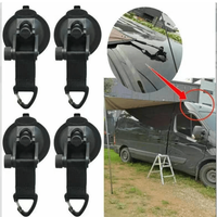 Ventouses de fixation pour tentes de voiture, auvents latéraux ronds et triangulaires, et tentes de camping extérieures, avec crochets de sécurité pour auvents de camping-cars