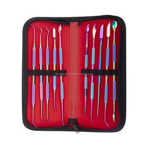 Juego de herramientas manuales de tallado de cera Dental de 10 Uds., espátula de acero inoxidable y kit de cuchillos de yeso para uso en laboratorio y clínica - Product Image 1