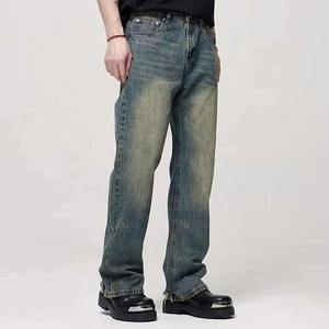 Jeans en denim décontractés pour hommes, coupe classique, confortables, respirants, tissu doux, durables, pour un usage quotidien, fabrication en gros - Product Image 4