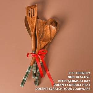 Juego de Cubiertos de 5 Piezas de Alta Calidad con Acabado Pulido Espejo, Color Marrón Madera, Incluye Tenedor, Cuchillo y Cuchara para Bodas y Otras Ocasiones Especiales - Product Image 4