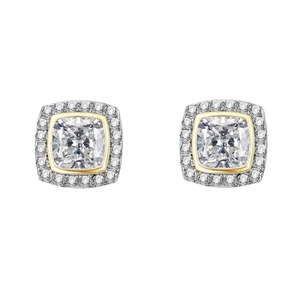 ต่างหูเม็ดเล็กสีเงินสเตอร์ลิงหรูหราสำหรับผู้หญิงเบาะรองนั่งลาย925ปลูกเพชรแฟชั่นสไตล์ผู้ชาย - Product Image 2