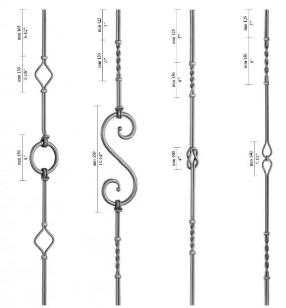 Smeedijzeren Metalen Paal Geknoopte Palen Voor Hekwerk Leuning Balustrade