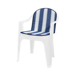 Cuscino Schienale Basso Doppio Rigato Blu - Product Image 1