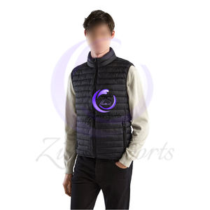Gilet en duvet hydrofuge de bon fournisseur pour hommes, produit le plus vendu OEM avec impression de logo personnalisé, gilet matelassé matelassé pour l'extérieur - Product Image 4