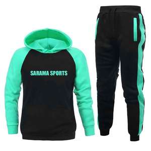 Ensemble de survêtement technique en molleton lourd avec logo personnalisé OEM, sweat-shirt de jogging, survêtement, survêtement délavé à l'acide pour hommes - Product Image 1