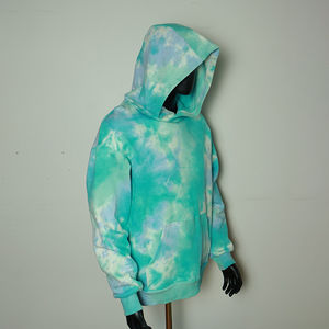 2026 OEM HSI <b>Oversized</b> Vintage Tye Die <b>Hoodie</b> Bulk Cotton Fleece Blank Boxy Heavy Weight Cross Stiches Printed <b>hoodie</b> - Product Image 2