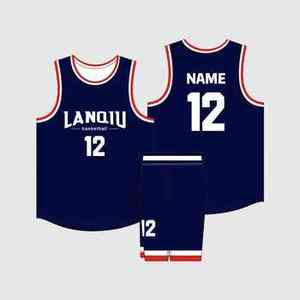 Uniformes de baloncesto de sarga de aparejos de poliéster 100%, conjuntos de ropa de equipo impresos personalizados, opciones transpirables y de talla grande - Product Image 2