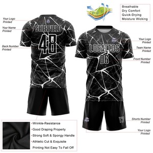 Camiseta de fútbol personalizada al por mayor para jóvenes, niñas y niños, para uniforme de equipo - Product Image 3