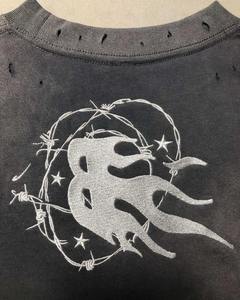 เสื้อยืดผ้าฝ้าย100% ขนาดใหญ่พิเศษสำหรับผู้ชายเสื้อซักลายกราฟิกสไตล์วินเทจพิมพ์ลายตัวอักษรขนาดใหญ่พิเศษสำหรับ2025 - Product Image 4