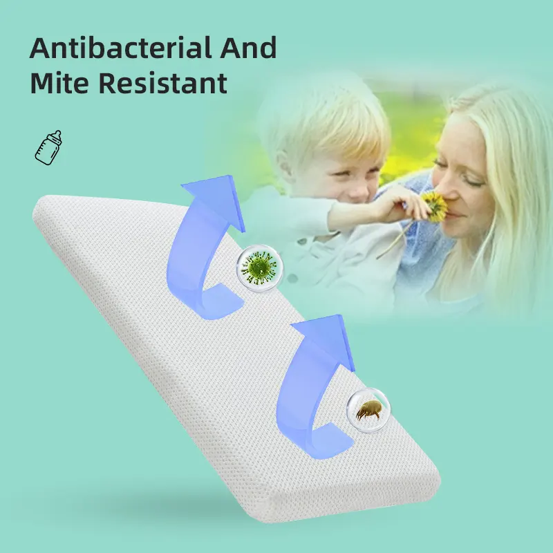 Гипоаллергенный Дышащий моющийся 4D POE матрас с наполнителем из воздушного волокна для детской кроватки водонепроницаемый матрас