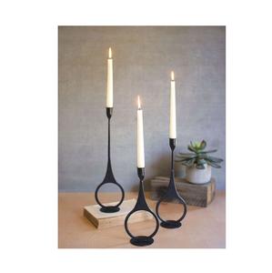 Ensemble de bougeoirs en métal d'inspiration vintage, fabriqués à la main pour une utilisation intérieure et extérieure, salon, table à manger, chambre à coucher, patio - Product Image 4