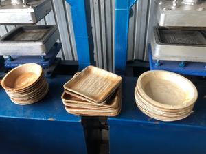 Assiettes jetables en feuilles de palmier d'arec naturelles, écologiques, biodégradables et compostables pour les événements et la restauration - Product Image 3