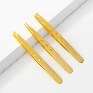 Producto más nuevo de la más alta calidad, 3 uds., pinzas para cejas de Color dorado, herramienta moldeadora, herramientas de maquillaje de belleza - Product Image 1
