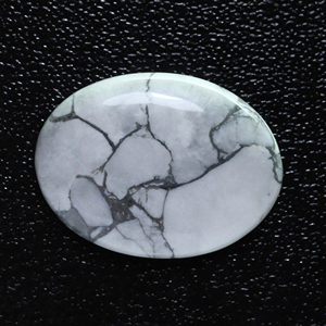 Superbe pierre précieuse naturelle Howlite dos plat lisse poli ovale coupe cabochon lâche A.A.A Grade jeu de couleur au prix de gros - Product Image 1