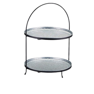 Decorative Galvanized Metal Cake <b>Stand</b> Rounded Top Single Tier <b>Cupcake</b> <b>Stand</b> Tabletop Decorative Tools for Baking Muffins - Product Image 2