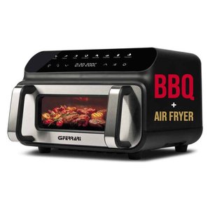 Freidora de Aire Eléctrica FRIGGISANO G10181 de 2000W (8 en 1) con Capacidad de 10 Litros, Acero Inoxidable, Control Táctil, Color Negro y Plateado, Estilo Barbacoa - Product Image 1