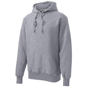 Sudadera con Capucha Gris para Hombre, Corte Regular, Informal, Tejida, Manga Larga, Color Sólido, Diseño con Bolsillo de Felpa, Ropa de Otoño - Product Image 3