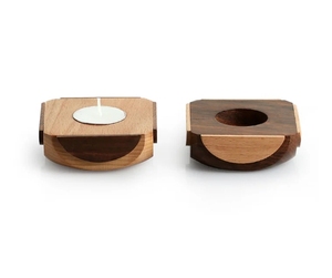 Jugnu Chakori Wooden Tea Light <b>Holder</b> <b>Tealight</b> <b>Holder</b> for Wedding Centerpieces for Home Decoration Set of 2 farmhouse decor - Product Image 5