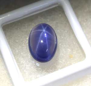 100% zafiro de estrella azul Natural 10 quilates AA cabujón de corindón forma ovalada seis rayos zafiro de estrella Rosa genuino suelto alto OEM - Product Image 6