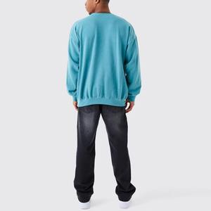 Sudadera de invierno unisex lavada en blanco, jersey con logotipo personalizado, Sudadera con capucha de algodón pesado, cuello redondo, forro polar de gran tamaño, informal, respetuoso con el medio ambiente - Product Image 3