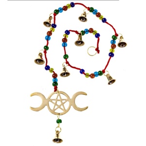 Best Selling Antique Small Brass Hanging <b>Bell</b> Polished Multipurpose Wind <b>Chime</b> <b>Bell</b> Home Decor Custom Logo Handmade India - Product Image 1