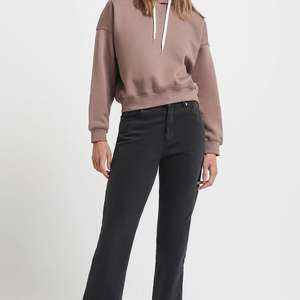 Sweat-shirts à capuche pour femmes en molleton épais style Y2K, imprimés par transfert thermique personnalisé, manches longues, respirants, pour l'hiver - Product Image 2