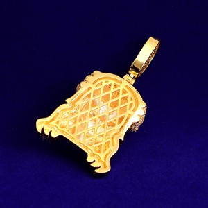 RB Gems Pendentifs et Breloques Hip Hop Personnalisés Jésus en Argent S925 Plaqué Or avec Moissanite VVS Taille Brillant Certifiée IGI - Product Image 3