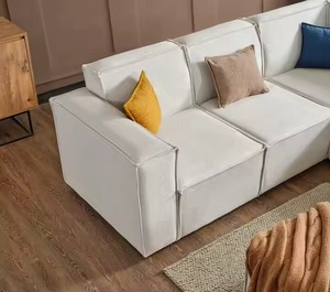 Muebles de sala de estar modernos y elegantes, juego de esquina de tela elegante para el hogar, dormitorio, Villa, convertible de hermoso diseño - Product Image 3