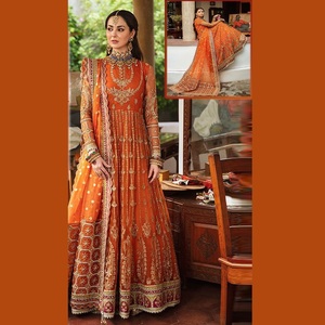 Fancy WS INTERNATIONAL Traje de seda étnico pakistaní Venta caliente Diseñador Recto Salwar Kameez Vestido de Pakistán e India - Product Image 4