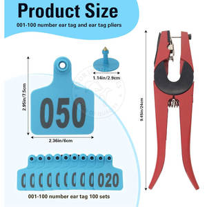 <b>Plastic</b> Ear Tags for Goats, Sheep, and Cattle With Rustproof Studs High Quality <b>Animal</b> Ear Tags for Livestock Tracking - Product Image 3