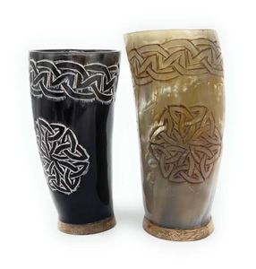 Cuerno natural Shot Vodka Glass Tequila Mini Gafas Cuerno de búfalo Hecho Estilo vikingo Beber Cuerno Taza Precio al por mayor POR HF CRAFTS - Product Image 2