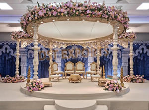 Mariage indien rond en bois Padmavati Mandap les mieux notés nouveau mariage inspiré Mandap décor fabricant DST exportations grandes salles UK - Product Image 6