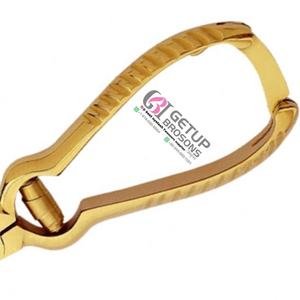 Vente en gros de pinces à cuticules en acier inoxydable de qualité supérieure, finition dorée, GETUP BROSONS IMPEX GBI-NC-1954, emballage personnalisé avec votre propre logo - Product Image 6