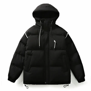 2023 invierno de talla grande para hombre Bubble Puffer Jaet ligero acolchado Formal con capucha Puffy Stand Collar tela cálida para exteriores - Product Image 5