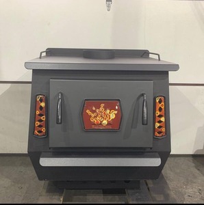 Nueva Estufa de Leña Hearthstone de Una Puerta, Hierro Fundido Negro, Independiente con Recipiente para Cenizas, Ventilación Directa, Moderna, para Exteriores, de Leña o Pellets - Product Image 4