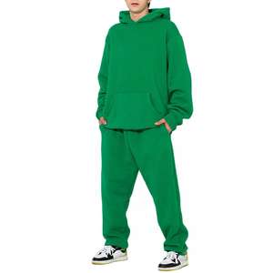 Sweat-shirt à capuche et pantalon de survêtement baggy zippés personnalisés du fabricant Ensemble de survêtement deux pièces imprimé DTG Survêtements vintage délavés à l'acide pour hommes - Product Image 5