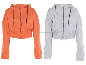 Haute qualité imprimé personnalisé femmes joint torique avant fermeture éclair sweat à capuche hiver tricoté pull sweat couleurs personnalisées écologique - Product Image 2