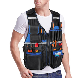 Diseño personalizado transpirable impermeable alta visibilidad CE certificado construcción trabajo Chaleco con múltiples bolsillos y tiras de tela - Product Image 6