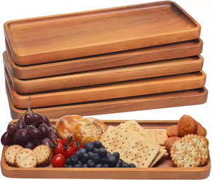 Wholesales Farmhouse Wooden Food Serving Tray With Metal Handles by Crescent Crafts - Product Image 3