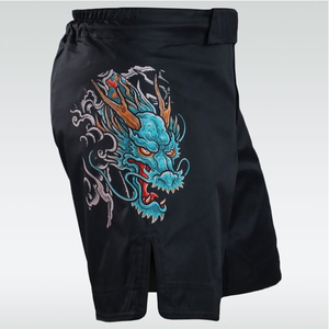 Pantalones cortos MMA de entrenamiento de verano Unisex con logotipo personalizado, ligeros, de secado rápido, transpirables, cómodos, plantilla de goma, forro de malla - Product Image 3