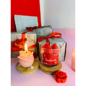 Strawberry Shaped Jar <b>Candle</b> <b>Valentine</b> Day Decorative Wax <b>Candle</b> for Home Decor for Best Price - Product Image 1