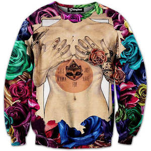 Custom Sublimation <b>Crewneck</b> Sweatshirt in Plus Size for Men Solid Pattern Printed <b>Sweaters</b> - Product Image 4