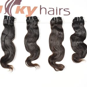 Fournisseur de cheveux indiens vierges naturels, couleur naturelle, cheveux noirs pour femmes, ondulés, 100% cheveux indiens Remy, double trame, cheveux humains. - Product Image 1