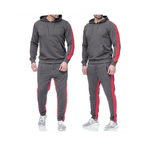 Chándal de nuevo diseño con logotipo personalizado, chándal de lana para hombre, sudadera, traje con capucha y pantalones de chándal, chándal de Jogging de Color en contraste - Product Image 2