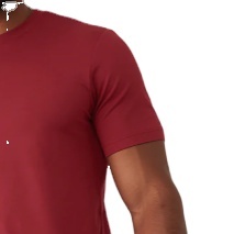 เสื้อยืดกีฬาคอกลมแขนครึ่งแขนระบายอากาศได้ดีสำหรับผู้ชายสีทึบผ้าฝ้าย100% โพลีเอสเตอร์ - Product Image 6