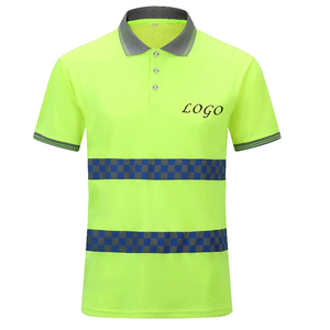 Nouvelle arrivée homme travail sécurité à manches courtes col rabattu Polo T-Shirts hommes en gros haute visibilité polos réfléchissants - Product Image 2