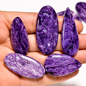 อัญมณี เครื่องประดับ Cabochon ธรรมชาติ ทําอัญมณี Charoite ธรรมชาติในอัญมณีจํานวนมากในราคาโรงงานจากผู้ส่งออกชาวอินเดีย - Product Image 6